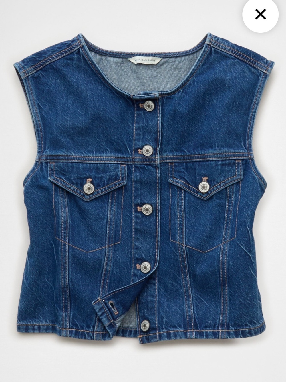 NWT AE Boxy Denim Vest